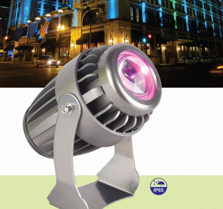 ĐÈN LED RỌI CỘT, CHIẾU CỘT, HẮT SÁNG CỘT NGOÀI TRỜI 10W ÁNH SÁNG XANH DƯƠNG - RỌI XA 20M