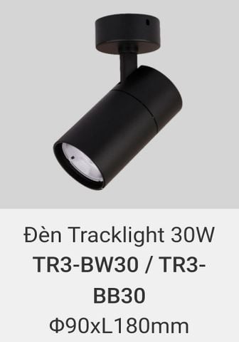  Đèn rọi gắn nổi vinaled 30w TR3 BW30 , TR3 BB30 