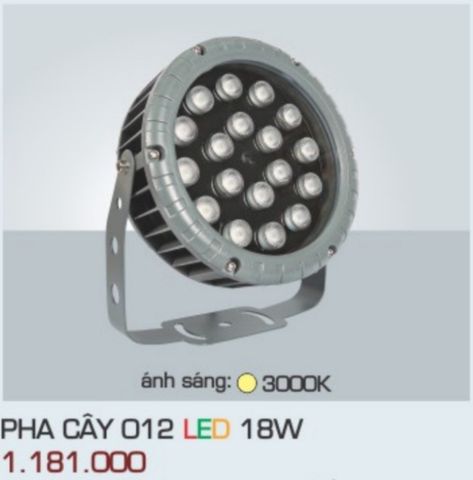  ĐÈN RỌI NGOÀI TRỜI ANFACO PHA CÂY 012 LED 18W 