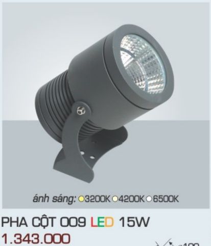  ĐÈN RỌI NGOÀI TRỜI ANFACO PHA CỘT 009 LED 15W 