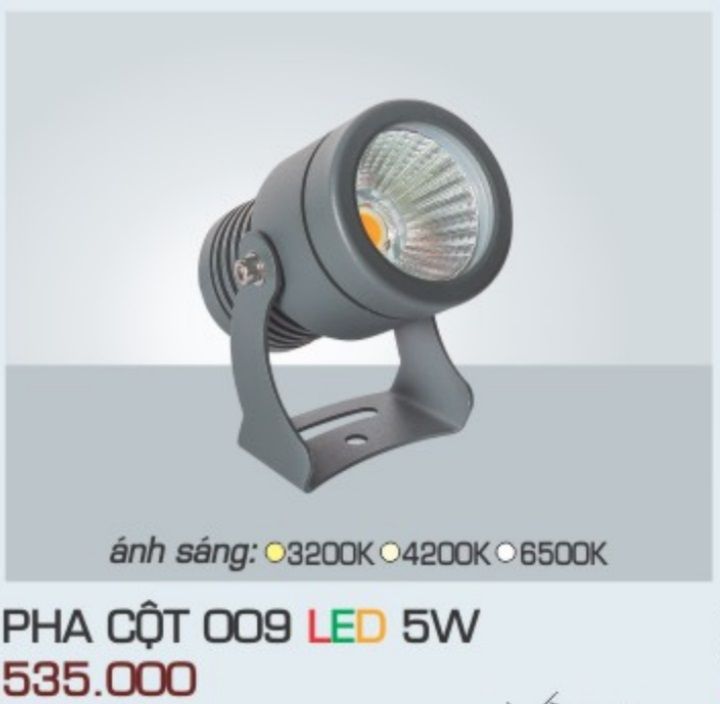 ĐÈN RỌI NGOÀI TRỜI ANFACO PHA CỘT 009 LED 5W