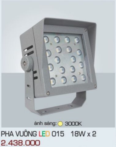  ĐÈN RỌI NGOÀI TRỜI ANFACO PHA VUÔNG LED 015 18W X 2 