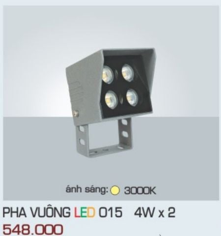  ĐÈN RỌI NGOÀI TRỜI ANFACO PHA VUÔNG LED 015 4W X 2 