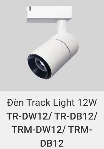  đèn rọi ray 12w vinaled TR DW12 , TR DB12 , TRM DW12 , TRM DB12 