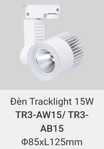  đèn rọi ray 15w vinaled TR3 AW15 , TR3 AB15 