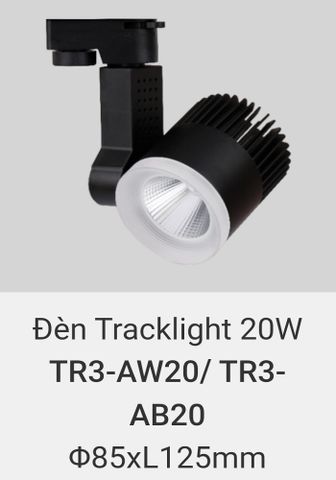  đèn rọi ray 20w vinaled TR3 AW20 , TR3 AB20 