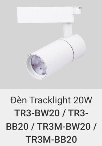  đèn rọi ray 20w vinaled TR BW20 , TR BB20 , TR3M BW20 , TR3M BB20 