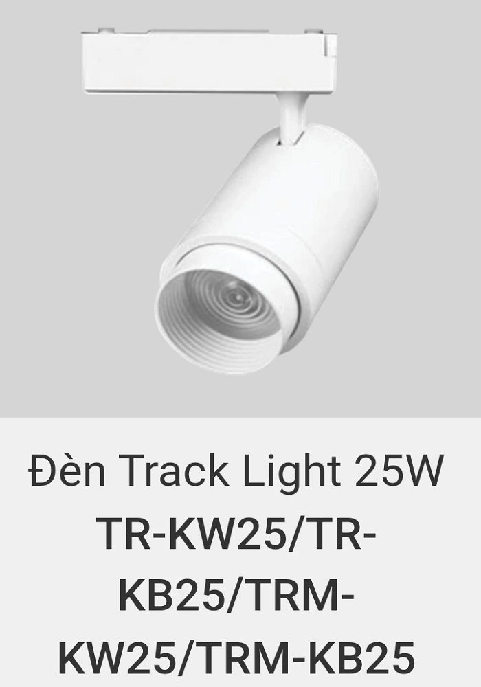 đèn rọi ray 25w vinaled TR KW25 , TR KB25 , TRM KW25 , TRM KB25