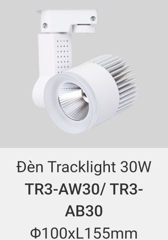  đèn rọi ray 30w vinaled TR3 AW30 , TR3 AB30 