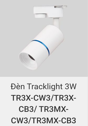  đèn rọi ray 3w vinaled TR3X CW3 , TR3X CB3 , TR3MX CW3 , TR3MX CB3 