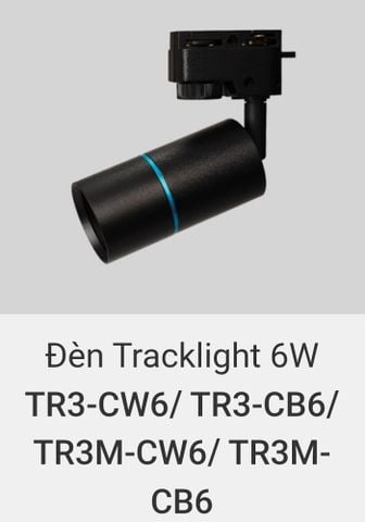  đèn rọi ray 6w vinaled TR3 CW6 , TR3 CB6 , TR3M CW6 , TR3M CB6 