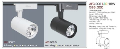  đèn rọi ray anfaco afc 908 led 15w 