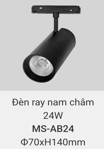  Đèn rọi ray nam châm chiếu điểm vinaled 24w MS AB24 