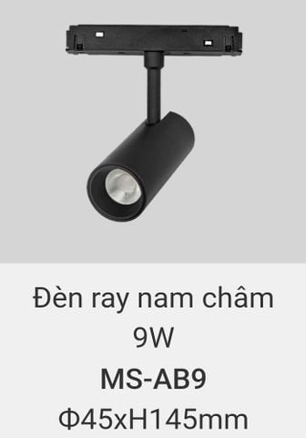  Đèn rọi ray nam châm chiếu điểm vinaled 9w MS AB9 