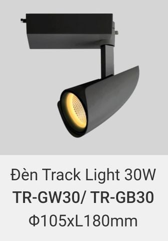  Đèn rọi ray vinaled 30w TR GW30 , TR GB30 