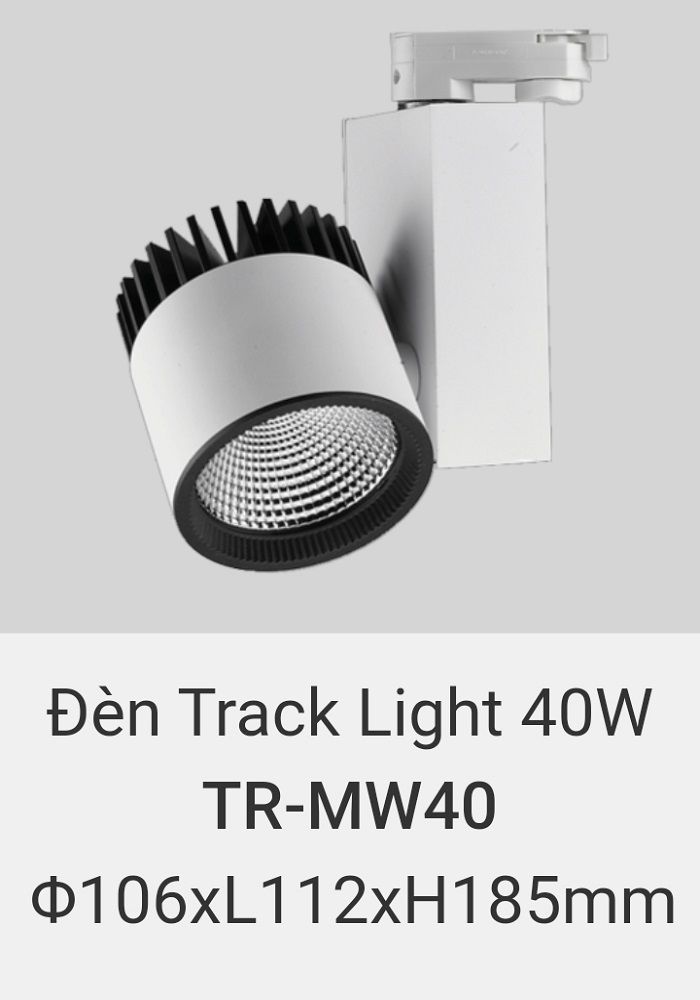 Đèn rọi ray vinaled 40w TR MW40