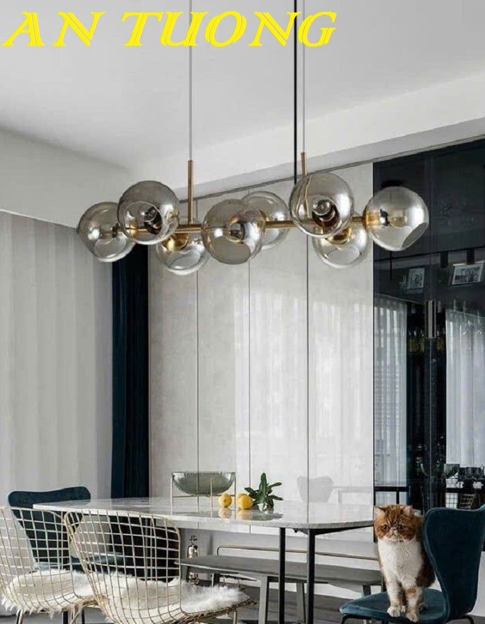 đèn thả bàn ăn, đèn thả trang trí bàn ăn, trang trí bàn đảo bếp, đèn trang trí quầy bar, đẹp - hiện đại 09