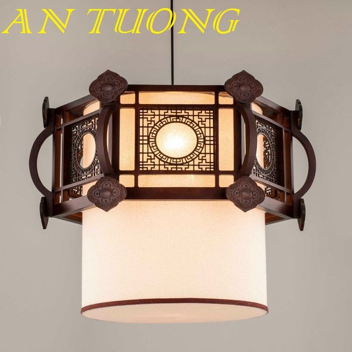 đèn thả trần phòng thờ, đèn thả trang trí phòng thờ đẹp, cổ kính 04