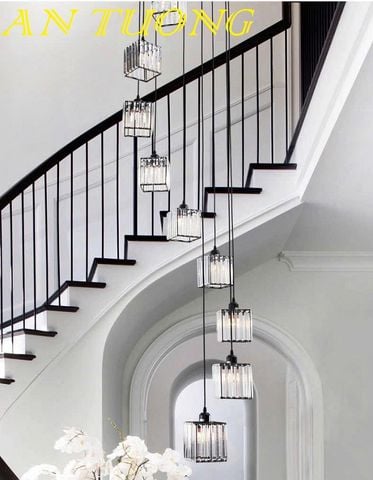  đèn thả trần thông tầng trang trí phòng khách thông tầng trần cao 021 