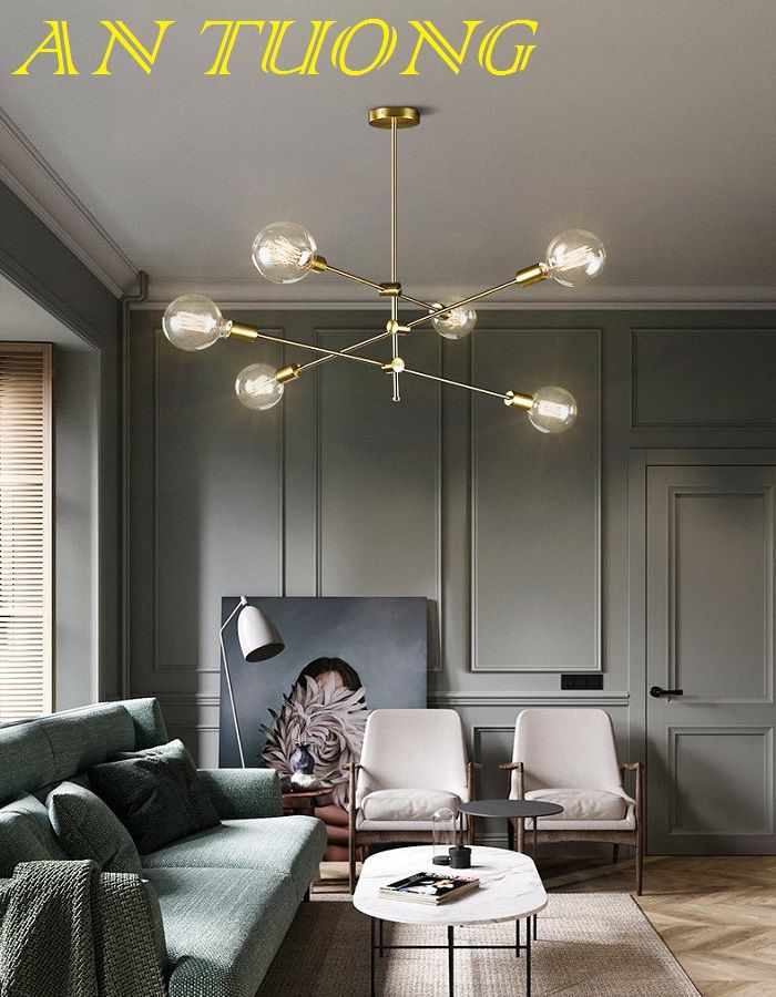 đèn thả trần trang trí phòng khách đẹp hiện đại 02