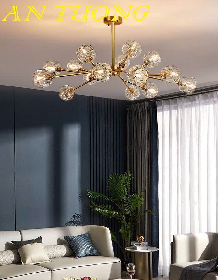 đèn thả trần trang trí phòng khách đẹp hiện đại 06