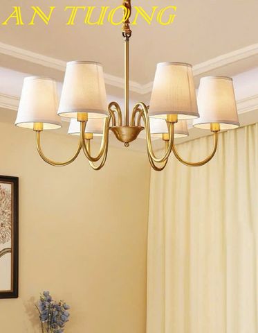  đèn thả trần trang trí phòng khách đẹp tân cô điển 02 