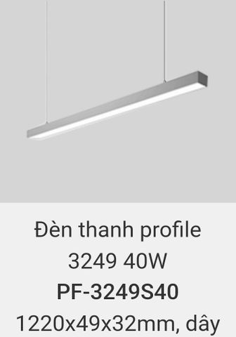  đèn thả trần văn phòng 1m2 vinaled 40w PF 3249S40 
