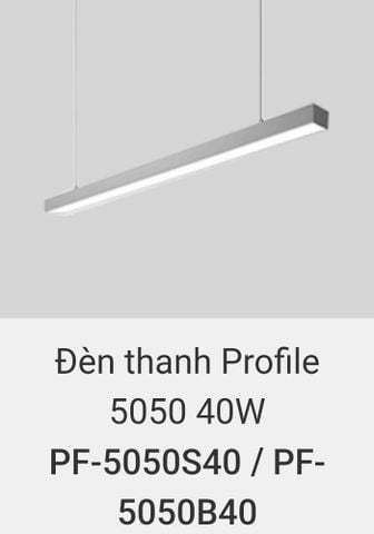  đèn thả trần văn phòng 1m2 vinaled 40w PF 5050S40 , PF 5050B40 