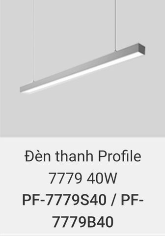  đèn thả trần văn phòng 1m2 vinaled 40w PF 7779S40 , PF 7779B40 