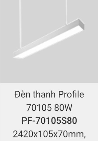  đèn thả trần văn phòng 2m4 vinaled 80w PF 70105S80 