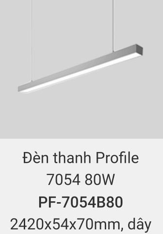  đèn thả trần văn phòng 2m4 vinaled 80w PF 7054B80 
