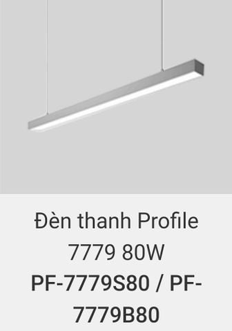  đèn thả trần văn phòng 2m4 vinaled 80w PF 7779S80 , PF 7779B80 
