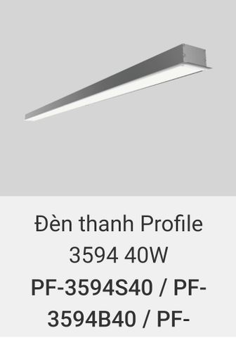  Đèn thanh led âm trần 1m2 vinaled 3594 40w 