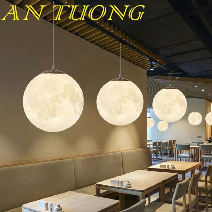 đèn treo thả trần mặt trăng trang trí bàn ăn phòng bếp bàn đảo bếp 081