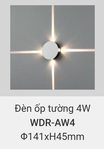  đèn treo tường rang trí vách hành lang, cầu thang vinaled 4w WDR AW4 