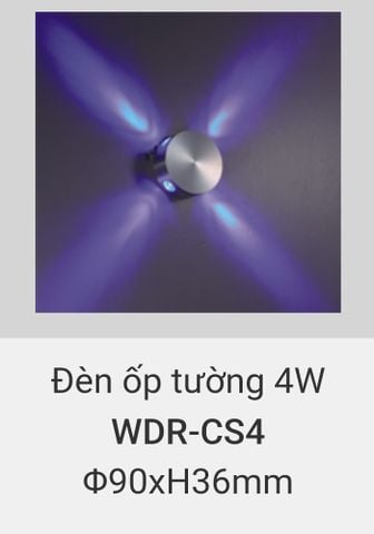  đèn treo tường rang trí vách hành lang, cầu thang vinaled 4w WDR CS4 