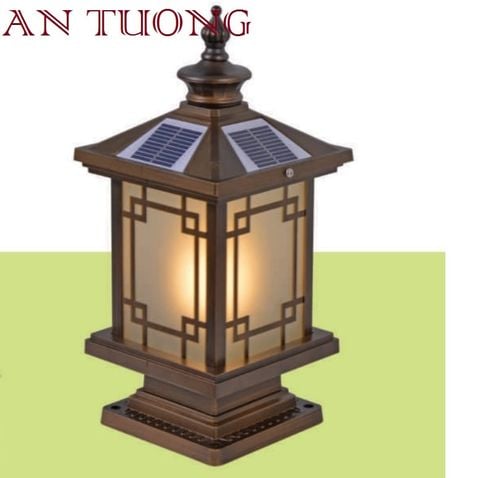  đèn trụ cổng năng lượng măt trời kích thước 200x200mm, 20x20cm 03 