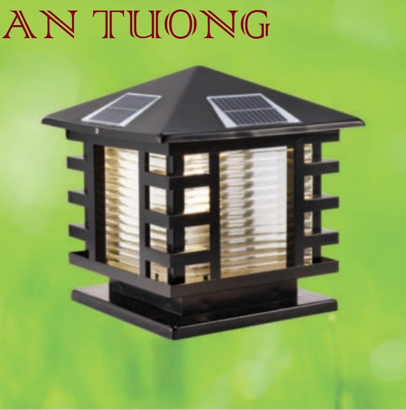 đèn trụ cổng năng lượng măt trời kích thước đèn 250x250mm, 25x25cm 05