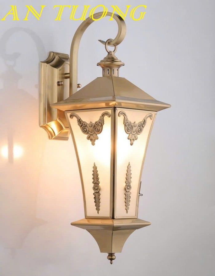 đèn trụ cột treo tường ngoài trời, ngoài nhà trang trí tân cổ điển 02