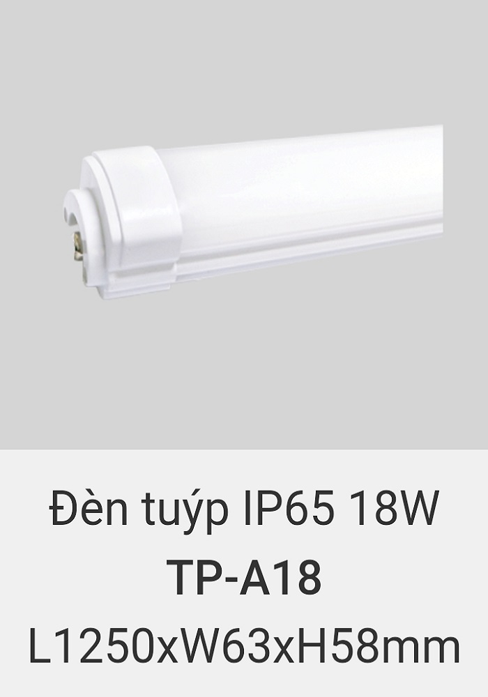 en tuyp led vinled 1m2 18w ch ng th m IP65 TP A18 ANFACO LIGHTING. EN ANFACO. EN LED ANFACO