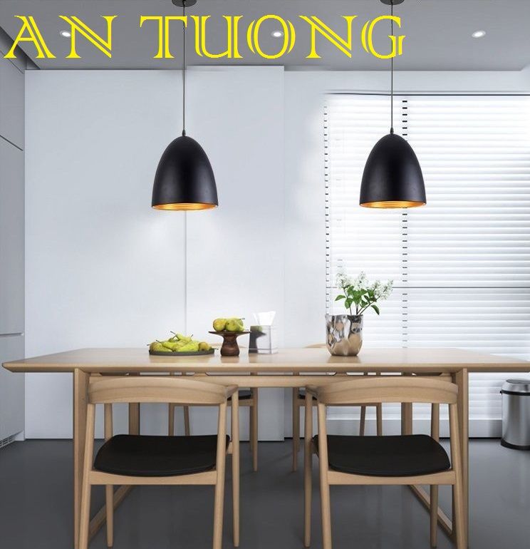 đèn thả chao đơn trang trí quán cafe, quán ăn, nhà hàng, quầy bar, quầy pha chế 020