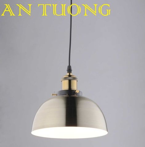  đèn thả chao đơn trang trí quán cafe, quán ăn, nhà hàng, quầy bar, quầy pha chế 030 - đèn màu vàng đồng cổ 