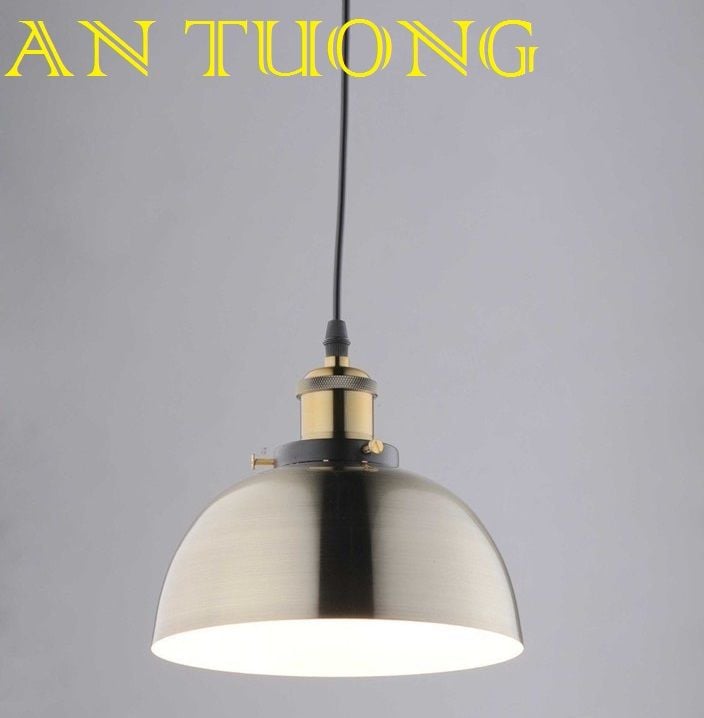 đèn thả chao đơn trang trí quán cafe, quán ăn, nhà hàng, quầy bar, quầy pha chế 030 - đèn màu vàng đồng cổ