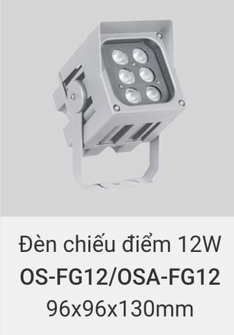  Đèn led chiếu điểm rọi cây, rọi mặt dựng tòa nhà ngoài trời chống nước IP65 vinaled 12w OS FG12 , OSA FG12 