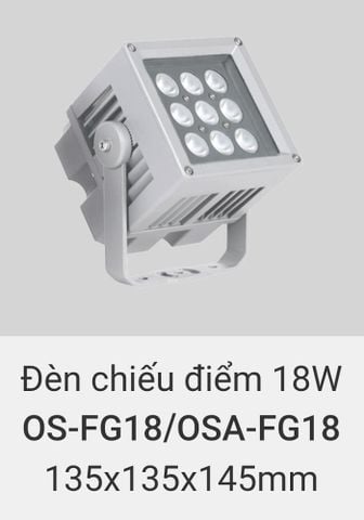  Đèn led chiếu điểm rọi cây, rọi mặt dựng tòa nhà ngoài trời chống nước IP65 vinaled 18w OS FG18 , OSA FG18 