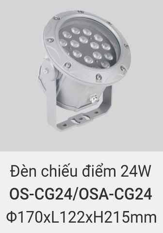  Đèn led chiếu điểm rọi cây, rọi mặt dựng tòa nhà ngoài trời chống nước IP65 vinaled 24w OS CG24 , OSA CG24 