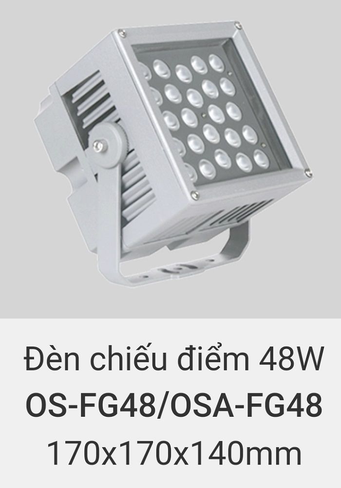 Đèn led chiếu điểm rọi cây, rọi mặt dựng tòa nhà ngoài trời chống nước IP65 vinaled 48w OS FG48 , OSA FG48