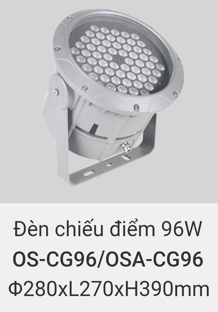 Đèn led chiếu điểm rọi cây, rọi mặt dựng tòa nhà ngoài trời chống nước IP65 vinaled 96w OS CG96 , OSA CG96