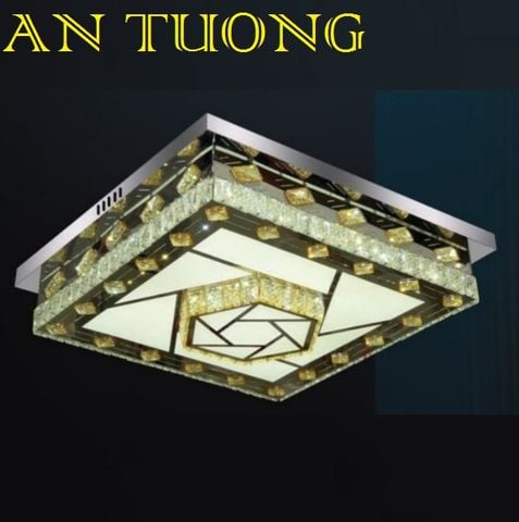  đèn mâm ốp trần pha lê led trang trí phòng khách, nhà phố, biệt thự cổ điển tân cổ điển 012 