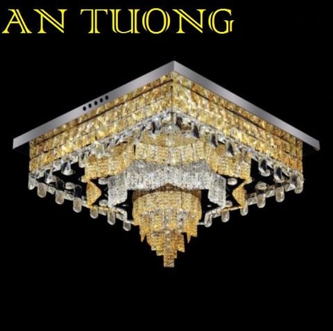  đèn mâm ốp trần pha lê led trang trí phòng khách, nhà phố, biệt thự cổ điển tân cổ điển 014 